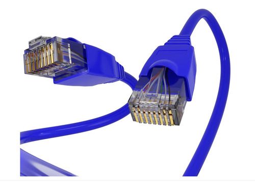 Qian Cable De Red Utp Cat 6 Circular 15m Azul Ethernet