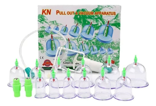 Kit Completo Ventosas Chinas Masajes Celulitis Set 12 Copas