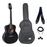 Kit Violão Seizi Mini Neo Nagoya Mirai Fosco Black Completo