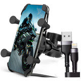 Suporte Moto Garra X Celular + Carregador iPhone Usb 