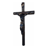 Jesucristo En Cruz De Madera Crucifijo Grande Pared 113 Cm 