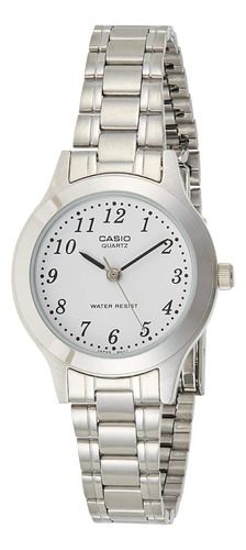 Casio Ltp-1128a-7brdf Reloj Analógico De Cuarzo Plateado Par