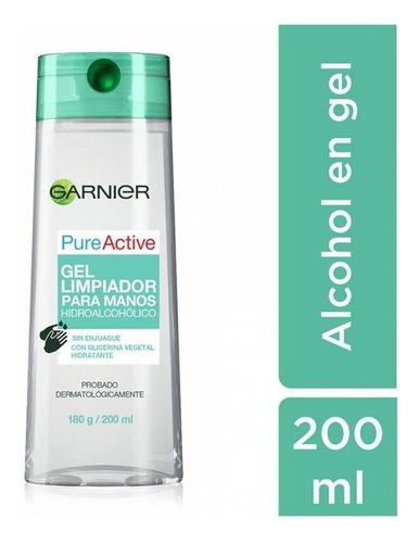 Alcohol Gel Limpiador  Manos Pure Active Garnier  200ml 