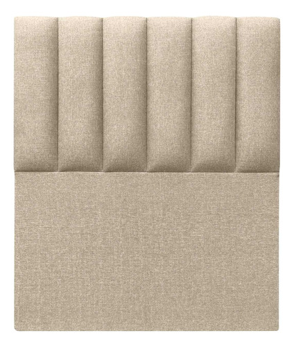 Respaldo Tubular Vertical 1 Plaza Lino Beige