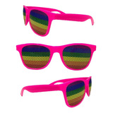 Kit 3 Óculos De Sol Lgbt Orgulho Gay Bandeira Arco Íris