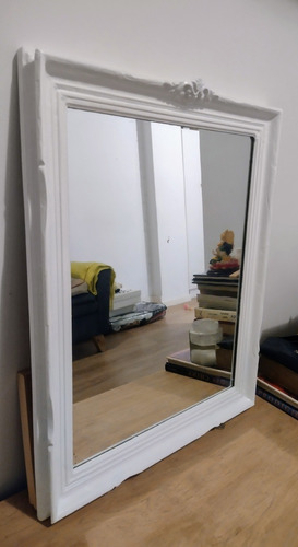 Espejo Con Marco Antiguo Baño Dormitorio Laqueado 