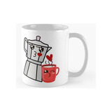 Taza Cute Cafe Con Leche Love - Moka Pot - Taza De Café - Cu