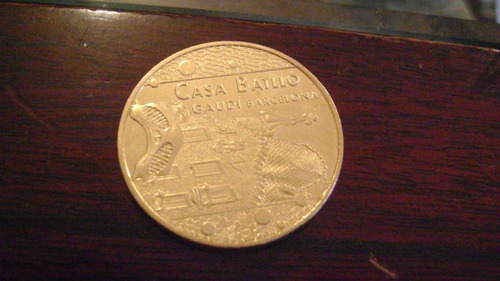 Medalla 3 Moneda Coleccionable Casa Batllo Gaudi Barcelona