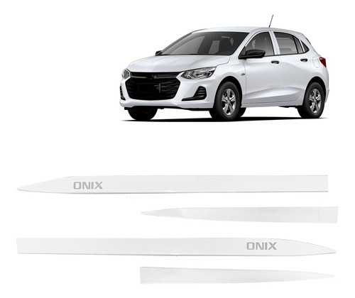 Jogo Friso Lateral Onix 2020 Branco Summit