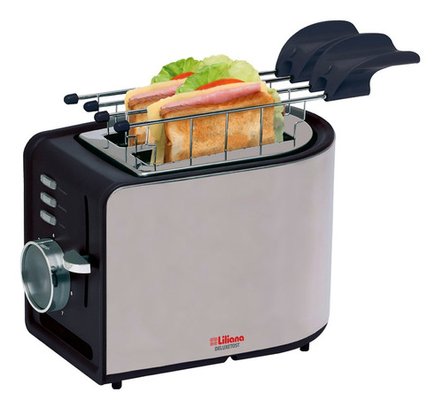 Tostadora Eléctrica Liliana Sandwichera Boca Ancha 900w Inox