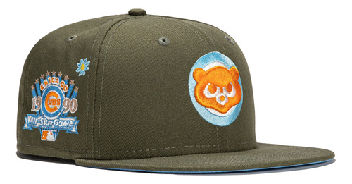 Gorra New Era Cachorros Chicago Cubs Superbloom Olivo 59fift