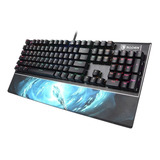 Teclado Gamer Sades Referencia Frost Staff Mecanico Color Del Teclado Negro