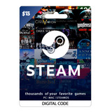 Steam Gift Card | Tarjeta De Regalo | 15 Usd | Código