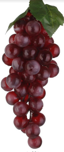 6 Racimos De Uvas Rojos O Verdes Frutas Artificiales Deco