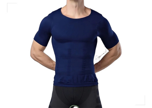 Camiseta Control Abdomen - Pecho - Brazos  Azul