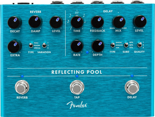 Pedal De Efectos De Guitarra 2 En 1: Reverb Y Delay Fender