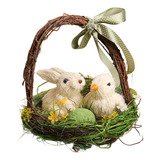 Decoración De Conejo Y Pollito De Pascua, Huevo De Pascua,