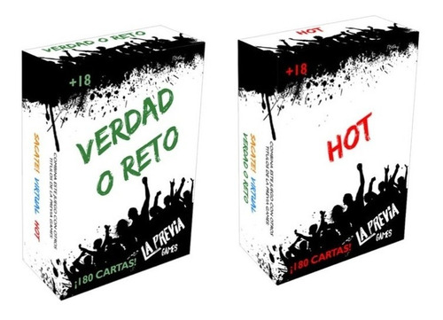 Verdad O Reto + Hot Previas Juego Mesa Cartas Amigos Shots