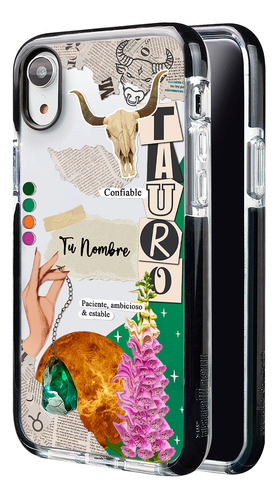 Funda Para iPhone Mujer Signo Zodiaco Tauro Tu Nombre