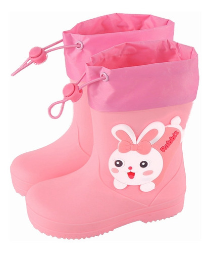 Botas Lluvia Andrea Niña Unicornio Brillos Rosas Impermeable