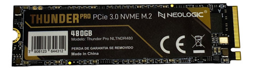 Ssd Nvme 480gb M.2 2280 Nltndr480 Pci Express 4.0 X4 Thunder Pro Neologic Oiem