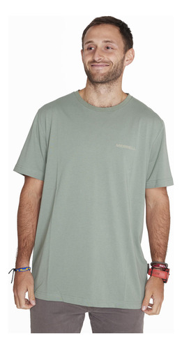 Polera M/c Merrell Tshirt Short Sleeve Verde Hombre