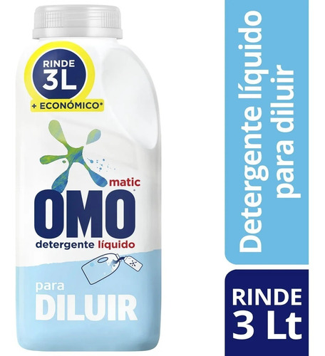 Omo Detergente Líquido Para Diluir 500ml X 4 Botellas