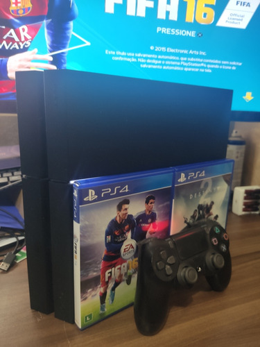 Playstation 4 Fat 500gb, Controle Original, Fifa 16, Destiny