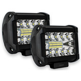 Par Faros Auxiliares 19 Leds  Luz Fija Y Estrobo