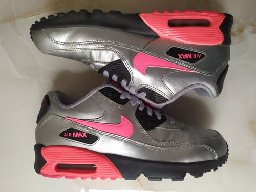 Nike Air Max 90 Metallic Silver Pink (25cm) Run React Gym Og