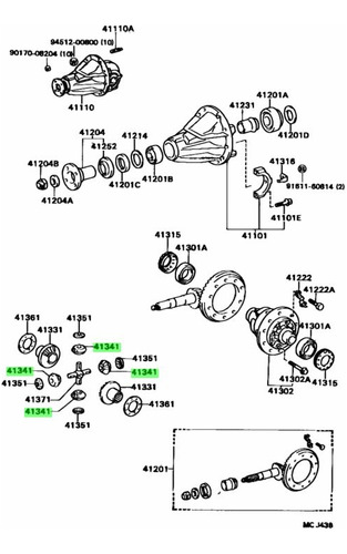 Kit Cruceta Diferencial 4runner Autana Hilux Fj Cruiser Foto 6