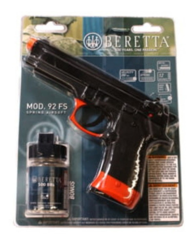Beretta 92 Fs Sb199 De Resorte + 500 Bbs 6mm Airsoft Xtr P