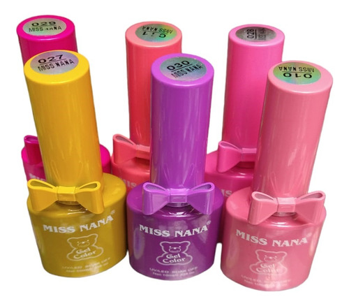 Set Esmaltes Caja Con 6 Tonos Gel Polis Miss Nana  