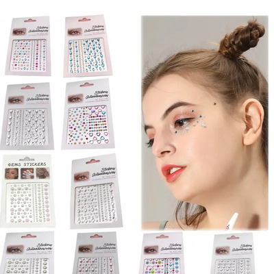 Perla Adhesiva De Estrás Para Cabello Cara Y Cuerpo 10 Pcs | MercadoLibre