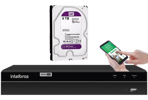 Dvr Inteligente Intelbras 16ch Mhdx 1216 H.265 C/4tb Purple 