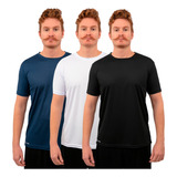 Kit 3 Camiseta Masculina Dry Fit Academia Treino Pro Fitness