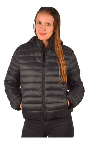 Campera Inflada Mujer Ansopaz Capucha Desmontable Invierno