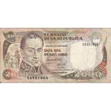 Colombia 2000 Pesos Oro 2 Marzo 1992