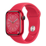 Apple Watch Series 8 (41mm, Gps) Color De La Caja Rojo Color De La Correa Rojo Color Del Bisel Rojo - Distribuidor Autorizado