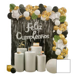 Combo Globos Kit Cumpleaños Negro 110 Piezas