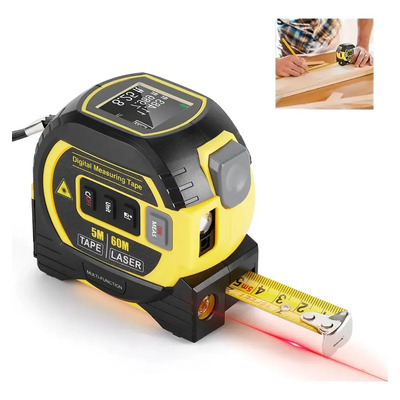 Cinta Métrica 5m Láser 60m Medidor Láserdigital Interior3en1
