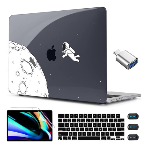 Hardcase + Protector Para Macbook Air M2 13 - Astronauta 