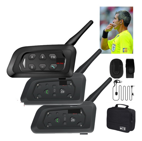 V4c Plus + V6c Prox2 Fútbol 3 Árbitro Intercom Auricular