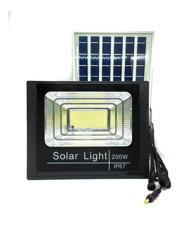 2 Refletor Solar  200w Holofote Ultra Led  + Placa Solar