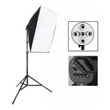 1 Softbox De 50x70 Con 5 Ampolletas Mas Pedestal Y Bolso