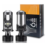 Kit De Proyector Led H4 Mini Y6, 5500 K, 60 W, 10 000 Lúmene