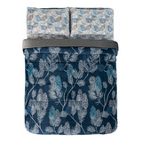 Cobertor Invernal Matrimonial /ind Canadá Vianney Borrega Color Azul Diseño De La Tela Canad