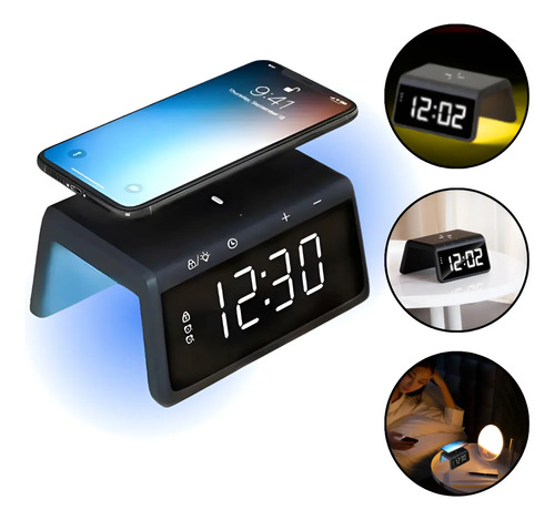 Dock Mesa Carregador Wireless Para iPhone Abajur Premium | Parcelamento sem juros