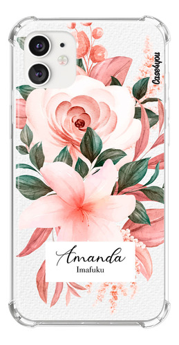 Capa Capinha Com Nome Personalizada Flores 10