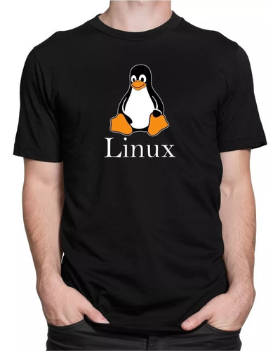 Camiseta Camisa Linux Sistema Pinguim Informática Plus Size